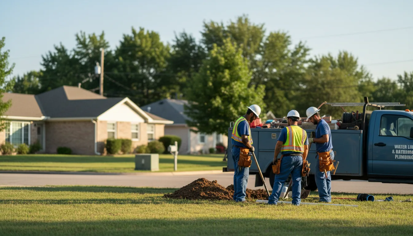 Residential water line and bathroom plumbing service in West Lebanon, IN